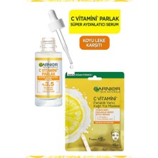 Garnier C Vitamini Parlak Süper Aydınlatıcı Serum ve Maske Seti