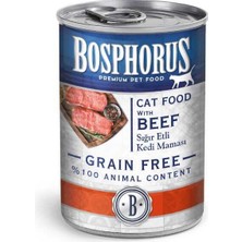 Bosphorus Tahılsız Sığır Etli Yetişkin Kedi Konservesi 415 gr 12 Adet
