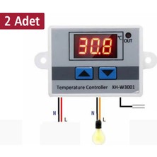 Elektromall XH-W3001 220V Ac Dijital Termostat Akvaryum Kuluçka Makinesi 2 Adet