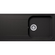 Schock Viola D 100 L Geniş Hazneli Tezgah Üstü Siyah Granit Evye