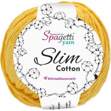 Spagettiyarn Sarı Slim Cotton ( 50 Gr)