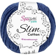 Spagettiyarn Lacivert Slim Cotton Ip ( 50 Gr)