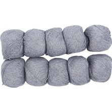 Spagettiyarn Gri Slim Cotton Ip - 10'lu Set