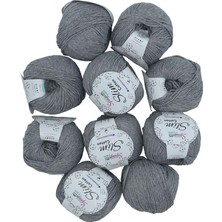 Spagettiyarn Füme Slim Cotton Ip - 10'lu Set