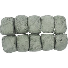 Spagettiyarn Haki Slim Cotton Ip - 10'lu Set