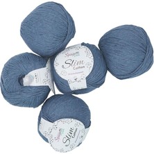 Spagettiyarn Kot Rengi Slim Cotton Ip - 5'li Set