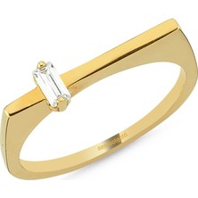 Sembol Gold Baget Taşlı Altın Yüzük