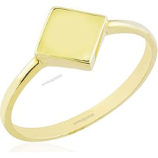 Sembol Gold Karo Sarı Altın Yüzük 14K