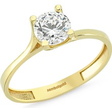 Sembol Gold Tektaş Altın Yüzük Eğik Montür