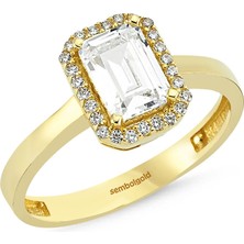 Sembol Gold Baget Tektaş Altın Yüzük