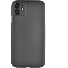 Case 4U Apple iPhone 12 Kılıf Ultra İnce Esnek Transparan Tiny Kapak Siyah