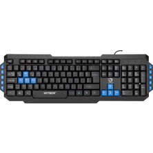 Hytech Hyk-46 Gamy Combo Siyah USB Mavi Tuşlu Q Gaming Oyuncu Klavye + Mouse Set