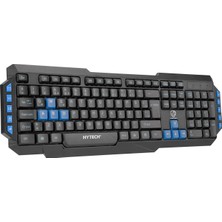 Hytech Hyk-46 Gamy Combo Siyah USB Mavi Tuşlu Q Gaming Oyuncu Klavye + Mouse Set