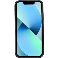 PLM Apple iPhone 13 Pro Max Uyumlu Deri Arka Kapak Rock Rst1 Siyah