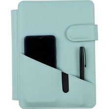 2k Tarihsiz Çizgili 15X21 cm Iç Defterli 4 Halkalı Telefon Kılıflı Kapaklı Deri Organizer