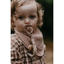 Bibs Paci Braid Emzik Askısı - Blush / Ivory