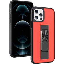 Nettech Apple iPhone 12 Pro Max Uyumlu Microcase Mıknatıs Yüzüklü Silikon Kılıf