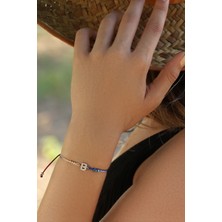 Mistik Silver Ipli Gümüş Harf Bileklik
