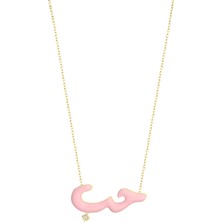 Mistik Silver Arapça Sev Yazılı Gümüş Mine Kolye