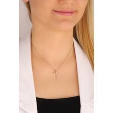 Mistik Silver Taşsız Melek Gümüş Kolye