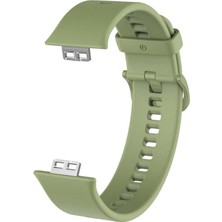 Case 4U Huawei Watch Fit Klasik Yumuşak Silikon Kayış Kordon KRD-43 Açık Yeşil