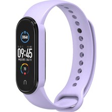 Case 4U Xiaomi Mi Band 6 Akıllı Bileklik Klasik Yumuşak Silikon Kayış Kordon NO11 Lila