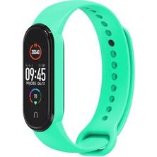 Case 4U Xiaomi Mi Band 6 Akıllı Bileklik Klasik Yumuşak Silikon Kayış Kordon NO7 Açık Yeşil