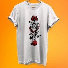 Remonz Naruto Baskılı %100 Pamuk Oversize T-Shirt Büyük Beden Tişört