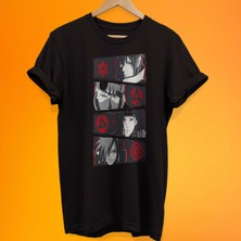 Remonz Naruto Baskılı %100 Pamuk Oversize T-Shirt Büyük Beden Tişört