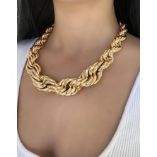 Noble Accessory Alexander Gold Kalın Zincir Kolye