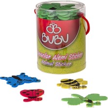 FKM Bubu Yapışkanlı Eva Hayvanlar Alemi Sticker  Kavanozlu