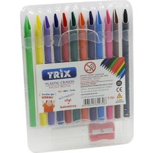 FKM Mum Boya Silinebilir 12 Renk  Silgi ve Kalemtraş   Trix