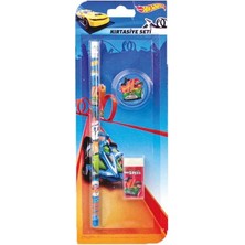 FKM Hotwheels Lisanslı Kırtasiye Seti Kurşun Kalem + Silgi + Kalemtraş