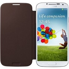 Samsung Galaxy S4 Flip Cover Kılıf - Kahverengi EF-FI950BAEGWW