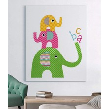 MonoStella Fil Temalı Çocuk Odası Tablosu