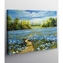 MonoStella Çiçeklerin Üzerindeki Yol Kanvas Tablo