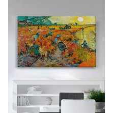 MonoStella Vincent Van Gogh Kırmızı Üzüm Bağı Kanvas Tablo