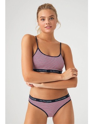 U.S. Polo Assn. 66250 Kadın Lacivert Büstiyer Slip Takım