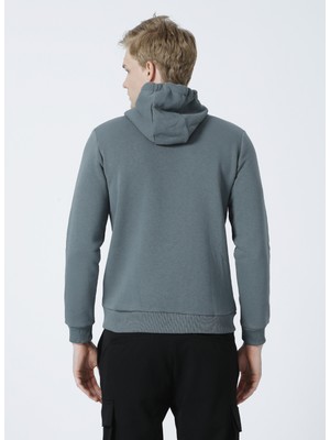 Lee Cooper 221 Lcm 241036 Fabian Kapüşonlu Normal Bel Normal Kalıp Düz Çağla Erkek Sweatshirt