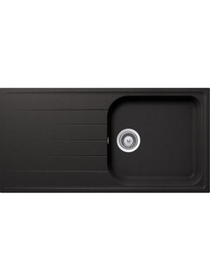 Schock Viola D 100 L Geniş Hazneli Tezgah Üstü Siyah Granit Evye