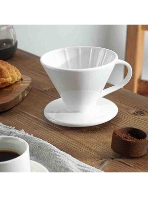 Epinox Seramik Dripper Kahve Demleme Beyaz Fsb-2