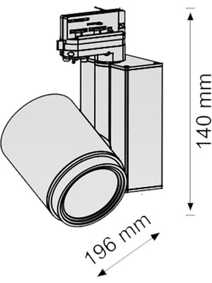 ZG Ledli Ray Spot 40 W 3000K GÜNIŞIĞI Samsung Led Tridonic Driver