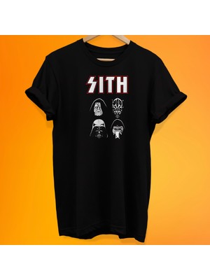 Remonz Sith Baskılı %100 Pamuk Oversize T-Shirt Büyük Beden Tişört