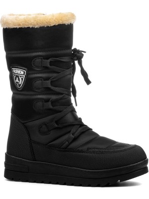 Twingo Kız Çocuk Termal Kar Bot Düz Topuklu Microfiber Malzeme ile Rahat Kışlık Ayakkabı