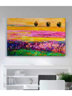 MonoStella Lavanta Tarlası Yağlı Boya Kanvas Tablo