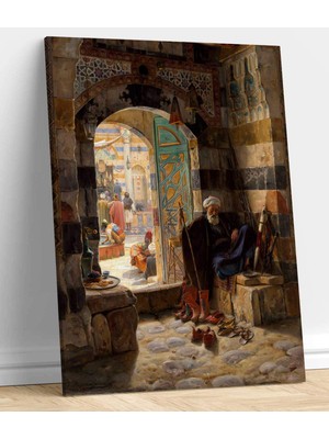 MonoStella Gustav Bauernfeind Şam'da Büyük Caminin Kapısında Kanvas Tablo