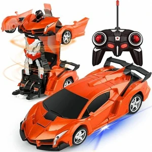 Mj Toys Oyuncak Uzaktan Kumandalı Transformers Tarzı Robota Dönüşen Oyuncak Araba Ferrari