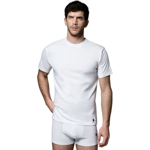 U.S. Polo Assn. 80196 Erkek Beyaz 2'li Yuvarlak Yaka Kısa Kol Atlet