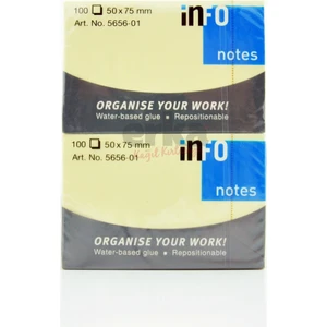 Postıt  Info Notes 50X75 Sarı 100 Yaprak