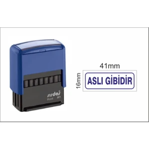 Aslı Gibidir Kaşesi